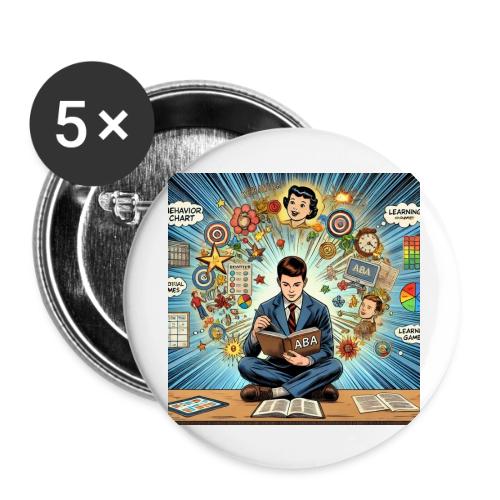 study ABA - Lot de 5 grands badges (56 mm)