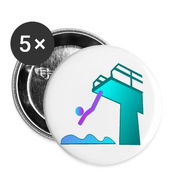 DIVING SPORT - Buttons large 2.2''/56 mm (5-pack) - white - Front