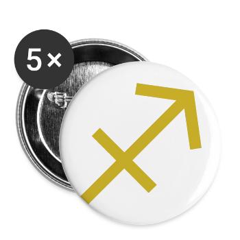 Zodiac sign Sagittarius, exclusive t-shirt design - Buttons large 2.2''/56 mm (5-pack) - white - Front