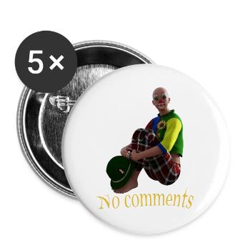 Aucun commentaire - Lot de 5 grands badges (56 mm) - blanc - Devant