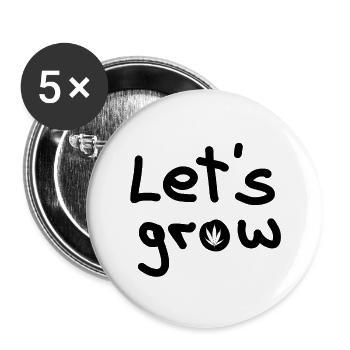 Cultivons - Lot de 5 grands badges (56 mm) - blanc - Devant