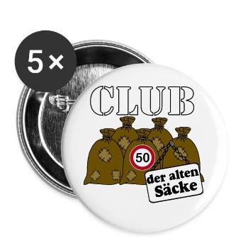 50.Geburtstag , 50 Jahre ,Club der alten Säcke(25) - Buttons groß 56 mm (5er Pack) - Weiß - Vorne