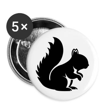Squirrel - Buttons large 2.2''/56 mm (5-pack) - white - Front