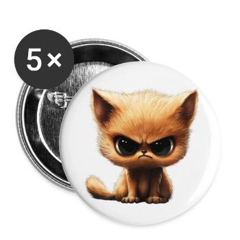 Funny Angry Monday Not Now - Buttons large 2.2''/56 mm (5-pack) - white - Front
