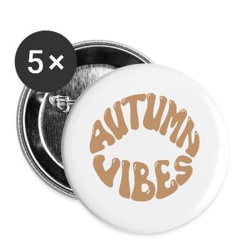 Autumn Vibes - Buttons groß 56 mm (5er Pack) - Weiß - Vorne