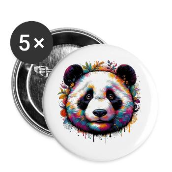 Panda - Buttons large 2.2''/56 mm (5-pack) - white - Front