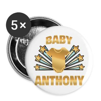 Anthony - Buttons large 2.2''/56 mm (5-pack) - white - Front