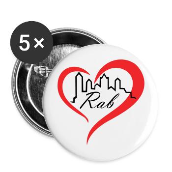 Rab Vibes – Pure Island Magic - Buttons large 2.2''/56 mm (5-pack) - white - Front