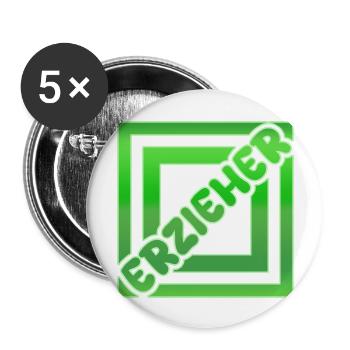 Cadeau pour les éducateurs - Lot de 5 grands badges (56 mm) - blanc - Devant