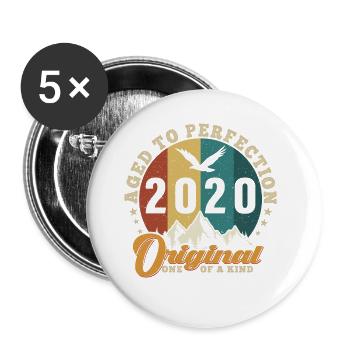 Die Legenden wurden im Jahrgang 2020 geboren - Buttons groß 56 mm (5er Pack) - Weiß - Vorne