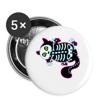 Funny Cat – Halloween Humor - Buttons large 2.2''/56 mm (5-pack) - white - Front
