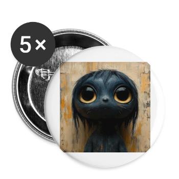 Animal de compagnie extraterrestre - Lot de 5 grands badges (56 mm) - blanc - Devant