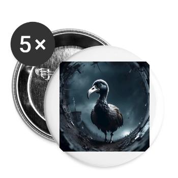 Surreal Dodo in Mystical Fog - Buttons large 2.2''/56 mm (5-pack) - white - Front