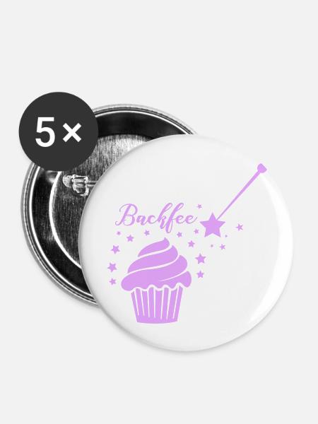Backfee - Buttons groß 56 mm (5er Pack) - Weiß