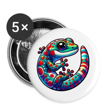 Gecko - Buttons large 2.2''/56 mm (5-pack) - white - Front
