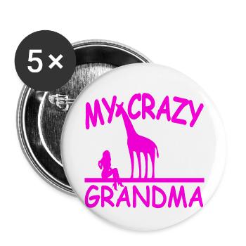 Granny - Buttons large 2.2''/56 mm (5-pack) - white - Front