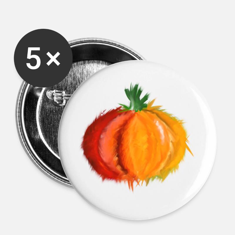 pumpkin - Buttons large 2.2''/56 mm (5-pack) - white