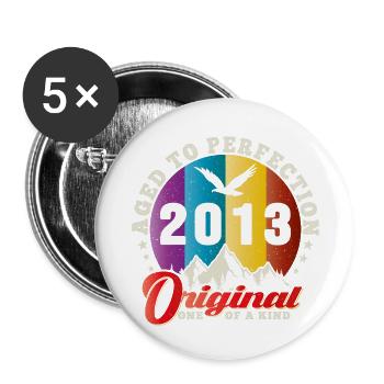 Perfektion 2013 - 11. Jubiläum, Original - Buttons groß 56 mm (5er Pack) - Weiß - Vorne