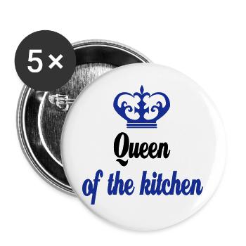 Geschenke für eine Köchin - Buttons groß 56 mm (5er Pack) - Weiß - Vorne