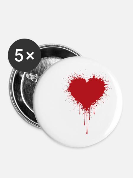 Ich liebe Forensik - Buttons groß 56 mm (5er Pack) - Weiß