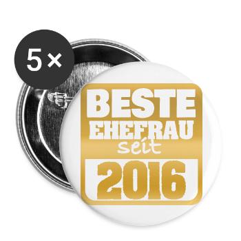 2016 - Buttons groß 56 mm (5er Pack) - Weiß - Vorne