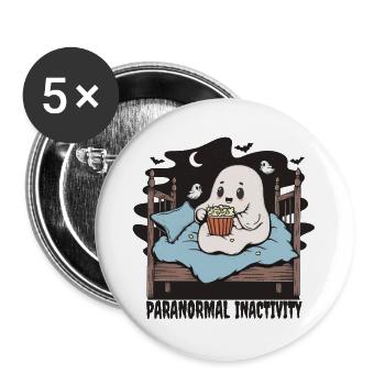 Paranormal Inactivity Ghost - Buttons large 2.2''/56 mm (5-pack) - white - Front