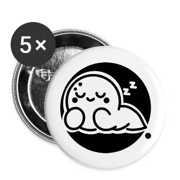 Sleep Deep T-shirt Halloween spécial nuit des mort - Lot de 5 grands badges (56 mm) - blanc - Devant