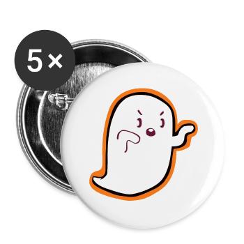 Kawaii Ghost – Cute Halloween Design - Buttons large 2.2''/56 mm (5-pack) - white - Front