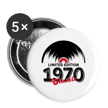 Limited edition 1970 Classic vinyl - Buttons large 2.2''/56 mm (5-pack) - white - Front