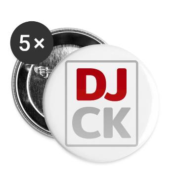 doublejack basic logo - Buttons groß 56 mm (5er Pack) - Weiß - Vorne