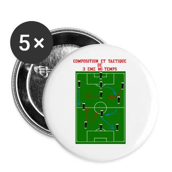 3rd Half - Buttons large 2.2''/56 mm (5-pack) - white - Front