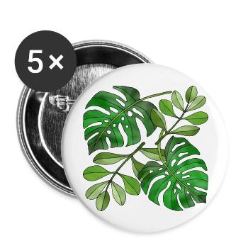 Liste - Buttons groß 56 mm (5er Pack) - Weiß - Vorne