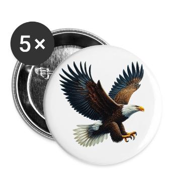 Aigle - Lot de 5 grands badges (56 mm) - blanc - Devant