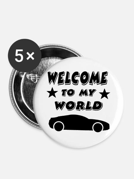 Auto - Buttons groß 56 mm (5er Pack) - Weiß