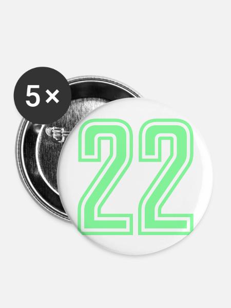 22 - Buttons groß 56 mm (5er Pack) - Weiß