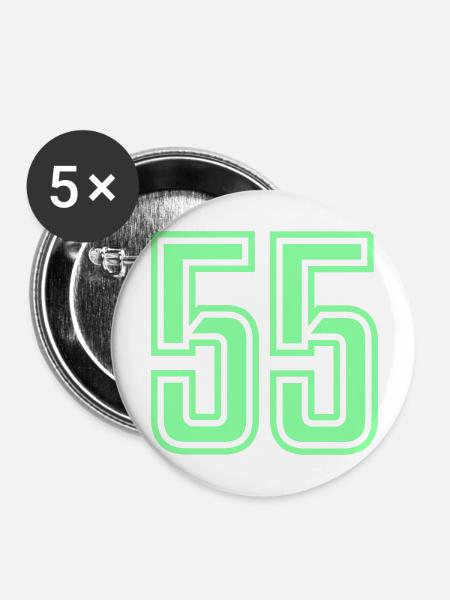 55 - Buttons groß 56 mm (5er Pack) - Weiß