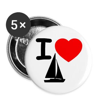 Voile - Lot de 5 grands badges (56 mm) - blanc - Devant