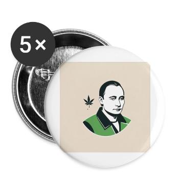 Vladimir - Buttons groß 56 mm (5er Pack) - Weiß - Vorne