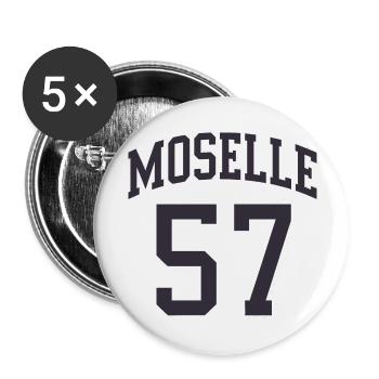 Moselle 57 - Lot de 5 grands badges (56 mm) - blanc - Devant