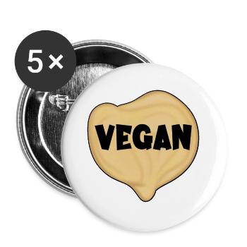 VEGAN PROTEIN CHICKPEAS - Buttons large 2.2''/56 mm (5-pack) - white - Front