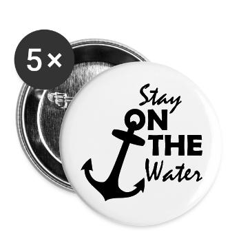 Sailing Water Sports Wind - Buttons large 2.2''/56 mm (5-pack) - white - Front