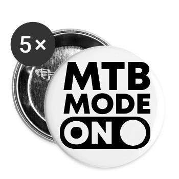 Mountainbike Sport Fahrrad - Buttons groß 56 mm (5er Pack) - Weiß - Vorne