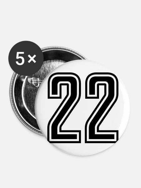 22 - Buttons groß 56 mm (5er Pack) - Weiß