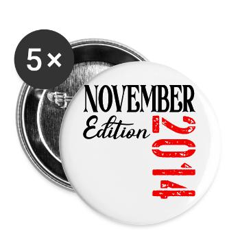 12E ANNIVERSAIRE NOVEMBRE 2014 - Lot de 5 grands badges (56 mm) - blanc - Devant