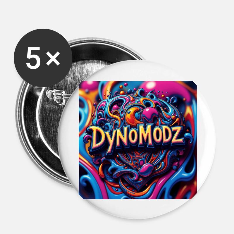Dynomodz clothing - Buttons large 2.2''/56 mm (5-pack) - white