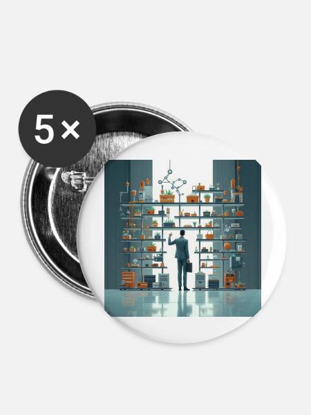 drachenqodeLIE - Buttons groß 56 mm (5er Pack) - Weiß