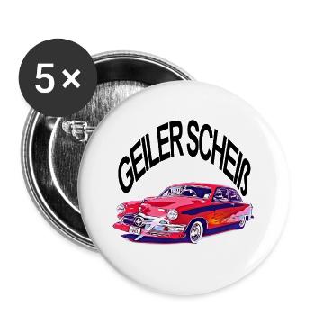 Car - Buttons large 2.2''/56 mm (5-pack) - white - Front