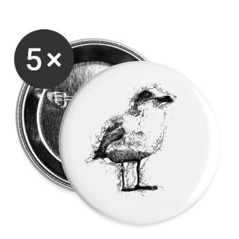 Gull - Buttons large 2.2''/56 mm (5-pack) - white - Front