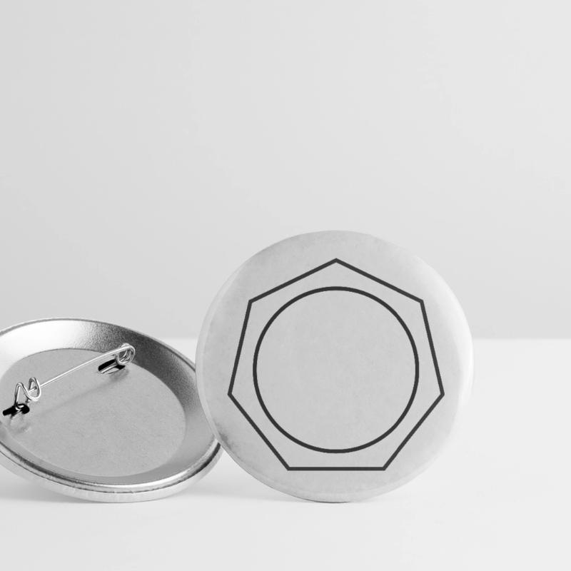 Kreis im Siebeneck oder Mutter Buttons groß 56 mm (5er Pack)