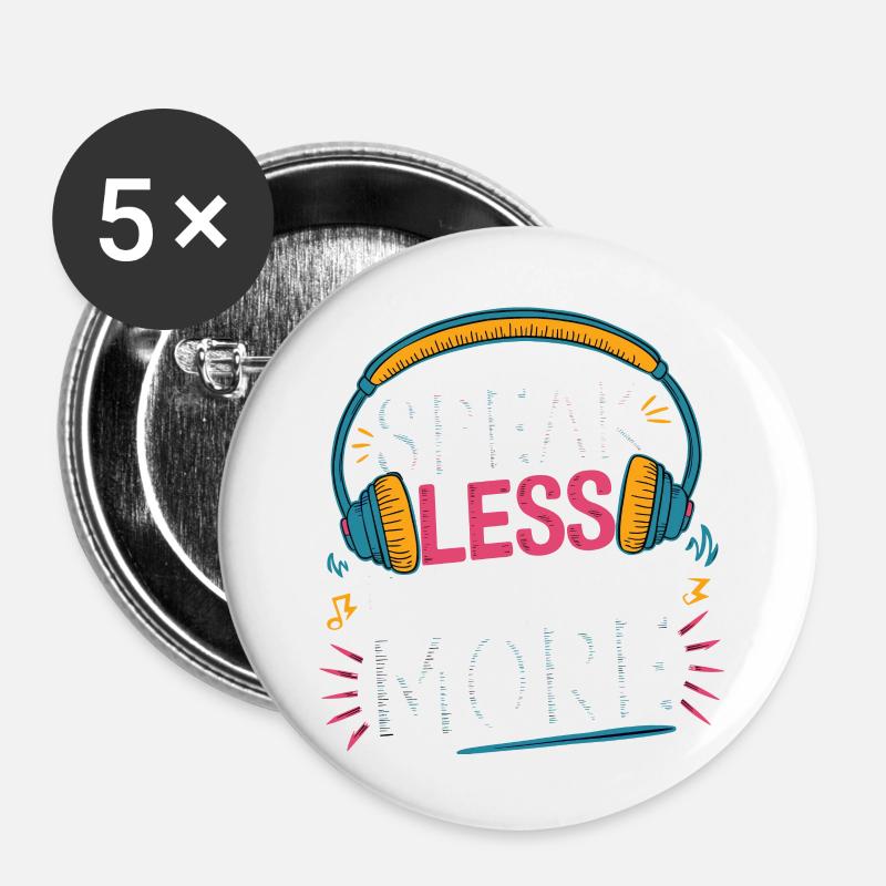 Harmony in Silence - Buttons large 2.2''/56 mm (5-pack) - white